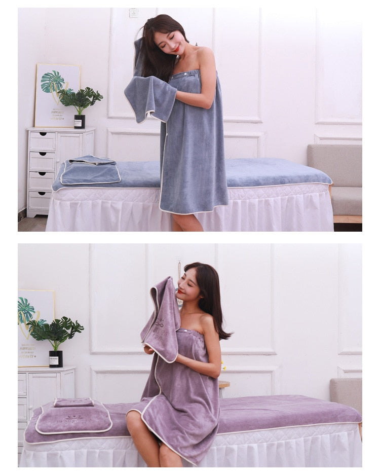 1/3/5pcs Superfine Fiber Soft Bath Towel Beauty Salon Bed Linen Comfortable Turban Sofa Massage SPA Plain Bath Dress Beach Towel   54.99 EZYSELLA SHOP
