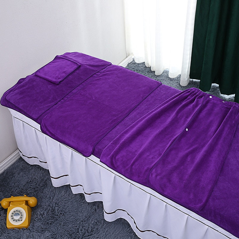 1/3/5pcs Superfine Fiber Soft Bath Towel Beauty Salon Bed Linen Comfortable Turban Sofa Massage SPA Plain Bath Dress Beach Towel DarkPurple5-pieceset  127.99 EZYSELLA SHOP