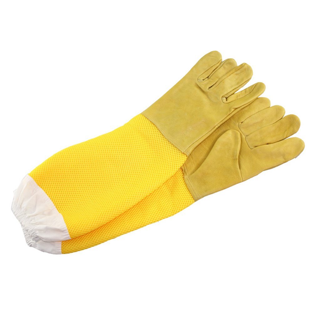 1 Pair Bee Gloves Protective Beekeeping Gloves Goatskin Bee Keeping Vented Long Sleeves beekeeping equipment and tools  Business & Industrial > Agriculture 52.35 EZYSELLA SHOP
