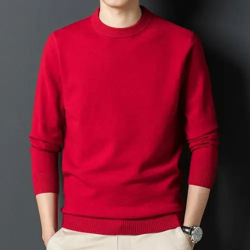 10 Colors Autumn and Winter Men's Thick Round Neck Sweater Fashion AsiaXXXLRed Apparel & Accessories > Clothing > Shirts & Tops 51.21 EZYSELLA SHOP