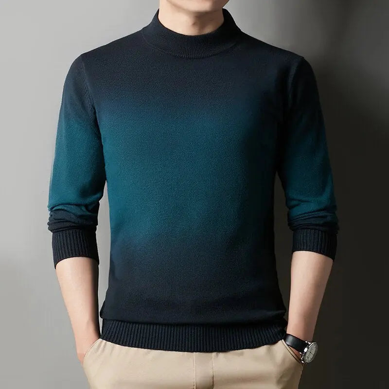 10 Colors Men Half Turtleneck Sweater Patchwork Dye Design Korean  Apparel & Accessories > Clothing > Shirts & Tops 79.22 EZYSELLA SHOP