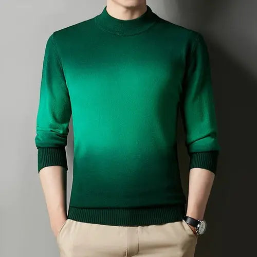 10 Colors Men Half Turtleneck Sweater Patchwork Dye Design Korean XXXLGreen Apparel & Accessories > Clothing > Shirts & Tops 79.22 EZYSELLA SHOP