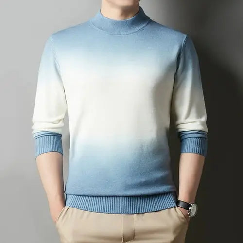10 Colors Men Half Turtleneck Sweater Patchwork Dye Design Korean XXXLWhite Apparel & Accessories > Clothing > Shirts & Tops 79.22 EZYSELLA SHOP