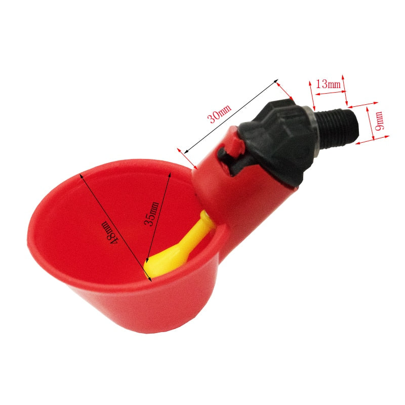 10 Pcs Automatic Quail Drinker Chicken Waterer Bowl Straight Pipe With Yellow Nipple Farm Poultry Drinking Water System  Business & Industrial > Agriculture > Animal Husbandry > Livestock Feeders & Waterers 37.99 EZYSELLA SHOP