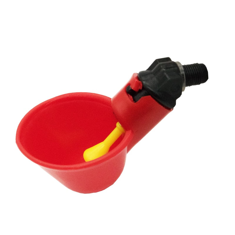10 Pcs Automatic Quail Drinker Chicken Waterer Bowl Straight Pipe With Yellow Nipple Farm Poultry Drinking Water System withoutscrewM Business & Industrial > Agriculture > Animal Husbandry > Livestock Feeders & Waterers 40.99 EZYSELLA SHOP