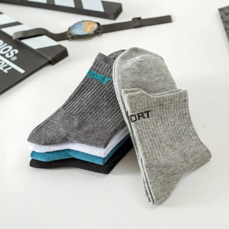 10Pairs New Men Socks Organic Cotton Breathable Sports Socks  Black  Socks 103.36 EZYSELLA SHOP