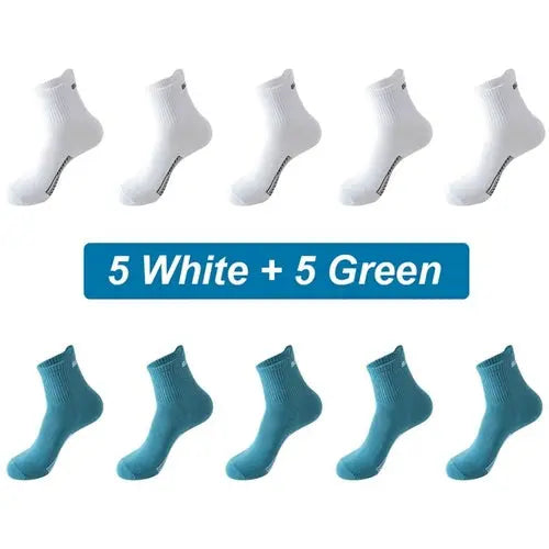 10Pairs New Men Socks Organic Cotton Breathable Sports Socks  Black 46-48Champagne Socks 103.36 EZYSELLA SHOP