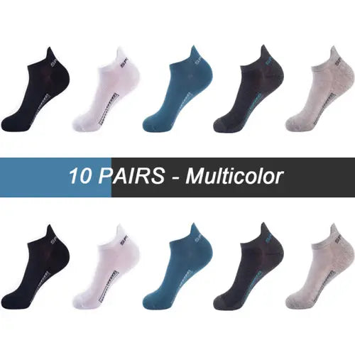 10pairs High Quality Men Ankle Socks Breathable Cotton Sports Socks 56BlackishGreen Socks 128.64 EZYSELLA SHOP