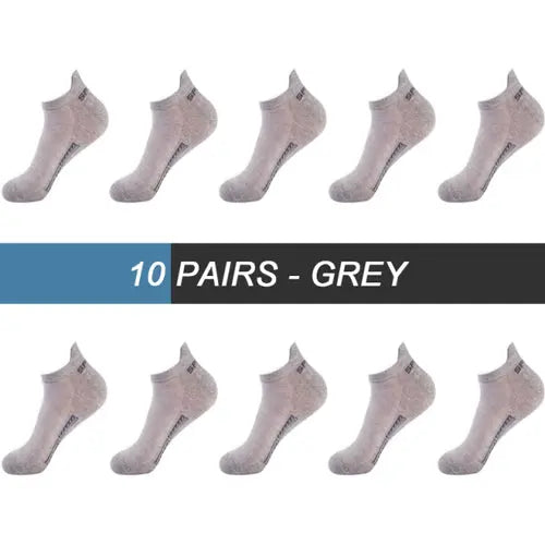 10pairs High Quality Men Ankle Socks Breathable Cotton Sports Socks 56BlueWhite Socks 128.64 EZYSELLA SHOP