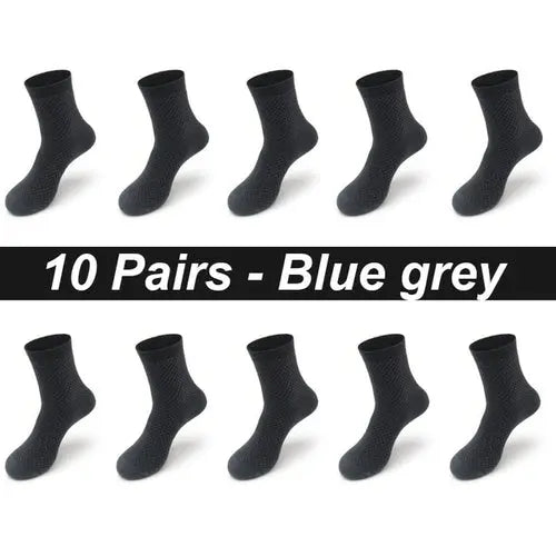 10pairs/lot Men's Bamboo Fiber Socks Long Black Business Soft 46-48Yellow Socks 83.88 EZYSELLA SHOP
