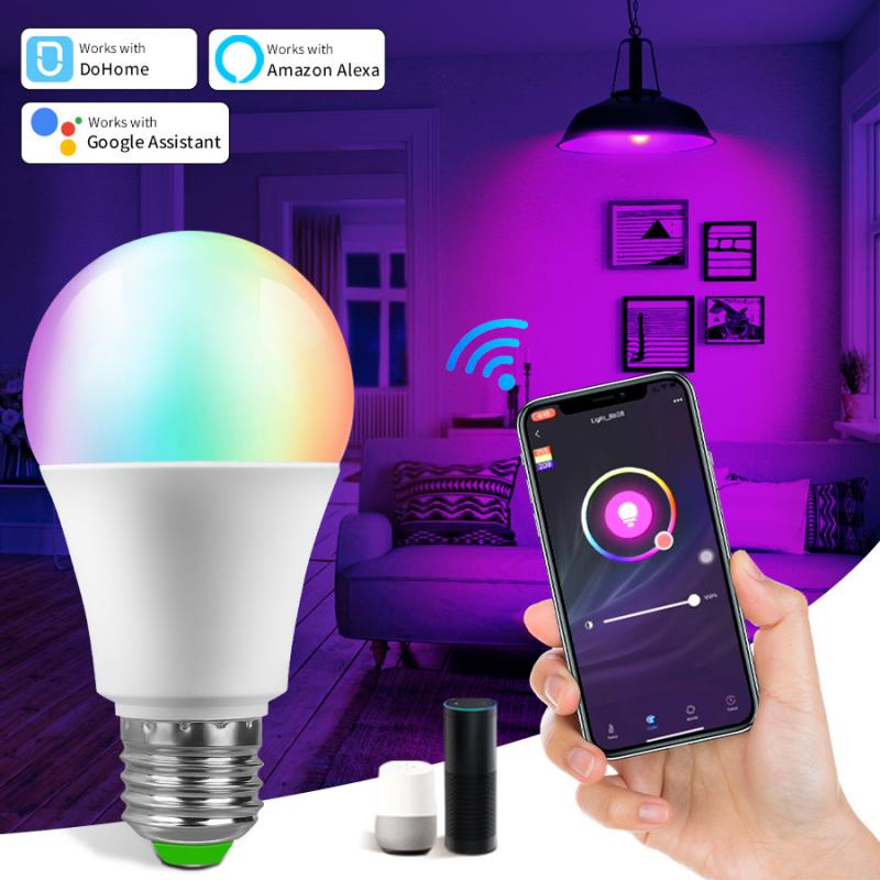 12W WIFI LED E27 RGB Bluetooth Smart Light Bulb AC85-265V Wireless Smart Magic Colors Music Control For Home Hotel Bar   39.24 EZYSELLA SHOP