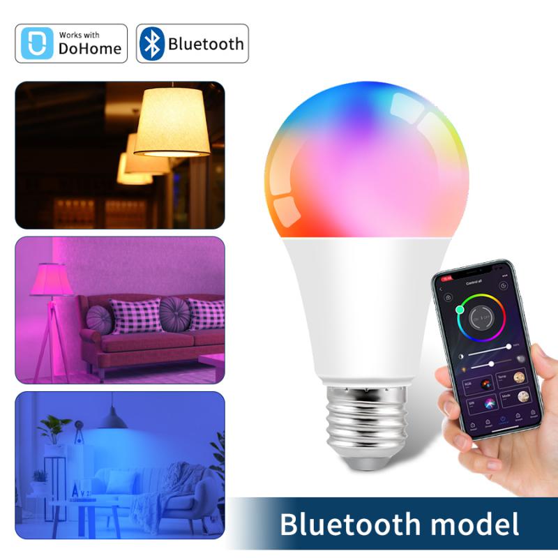 12W WIFI LED E27 RGB Bluetooth Smart Light Bulb AC85-265V Wireless Smart Magic Colors Music Control For Home Hotel Bar BT1PCS-07AsshownYes  35.52 EZYSELLA SHOP
