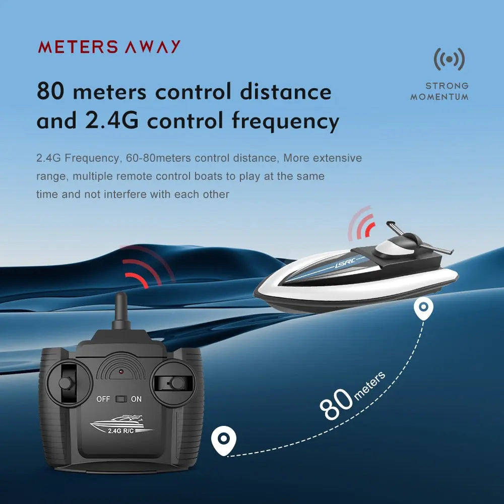 2.4G LSRC B8 RC High Speed Racing Boat Waterproof Rechargeable Model  Toys & Games > Toys > Remote Control Toys > Remote Control Boats & Watercraft 102.93 EZYSELLA SHOP
