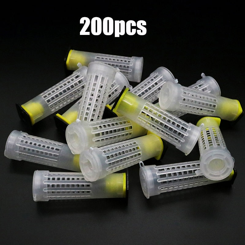 200PCS Wholesale Queen Rearing Cup kit Beekeeping Tools Equipment Plastic Bee Larva Protection Cover Catcher Cage Supplies  Business & Industrial > Agriculture 66.99 EZYSELLA SHOP