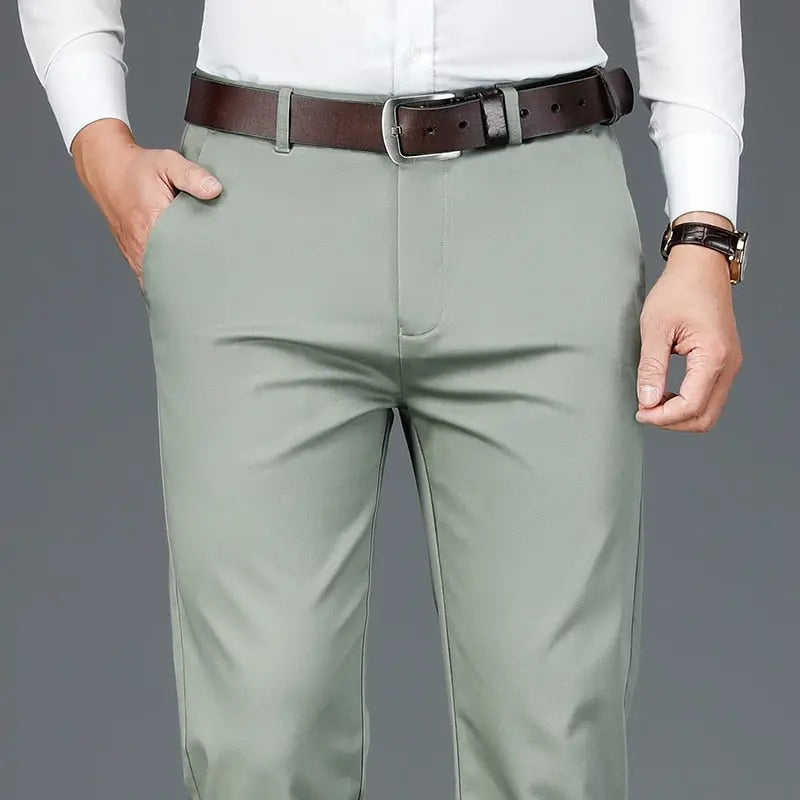 2023 Autumn New Men's Bamboo Fiber Casual Pants Classic Style Business  Apparel & Accessories > Clothing > Pants 50.66 EZYSELLA SHOP