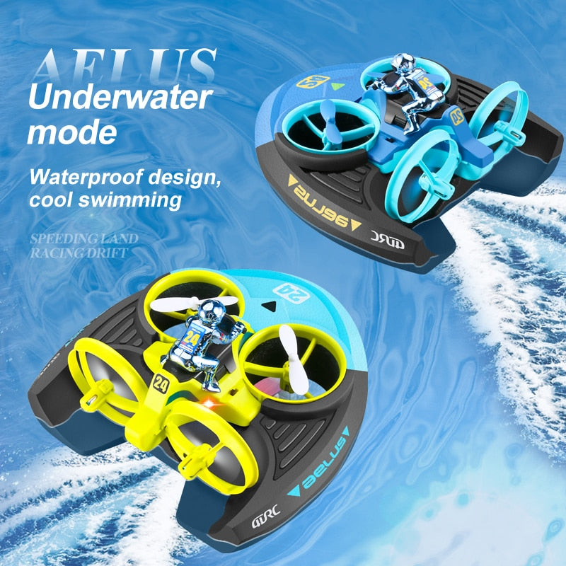 2023 NEW V24 Mini Drone Air/Land/Water Driving Quadcopter 3 In 1 RC Drone Toys for Children Outdoor RC Airplane  Toys & Games > Toys > Remote Control Toys 79.74 EZYSELLA SHOP