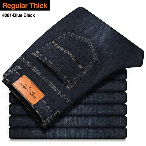 2023 New Men's Jeans Classic Style Business Casual Advanced Stretch 40Regular081BlueBlack Apparel & Accessories > Clothing > Pants 57.67 EZYSELLA SHOP