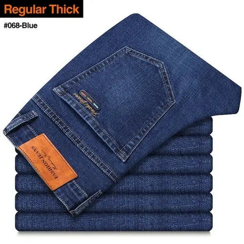 2023 New Men's Jeans Classic Style Business Casual Advanced Stretch 40Regular068-Blue Apparel & Accessories > Clothing > Pants 57.67 EZYSELLA SHOP