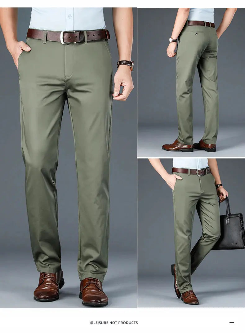 2023 Spring And Summer New Men's Khaki Thin Casual Pants Business  Apparel & Accessories > Clothing > Pants 70.37 EZYSELLA SHOP