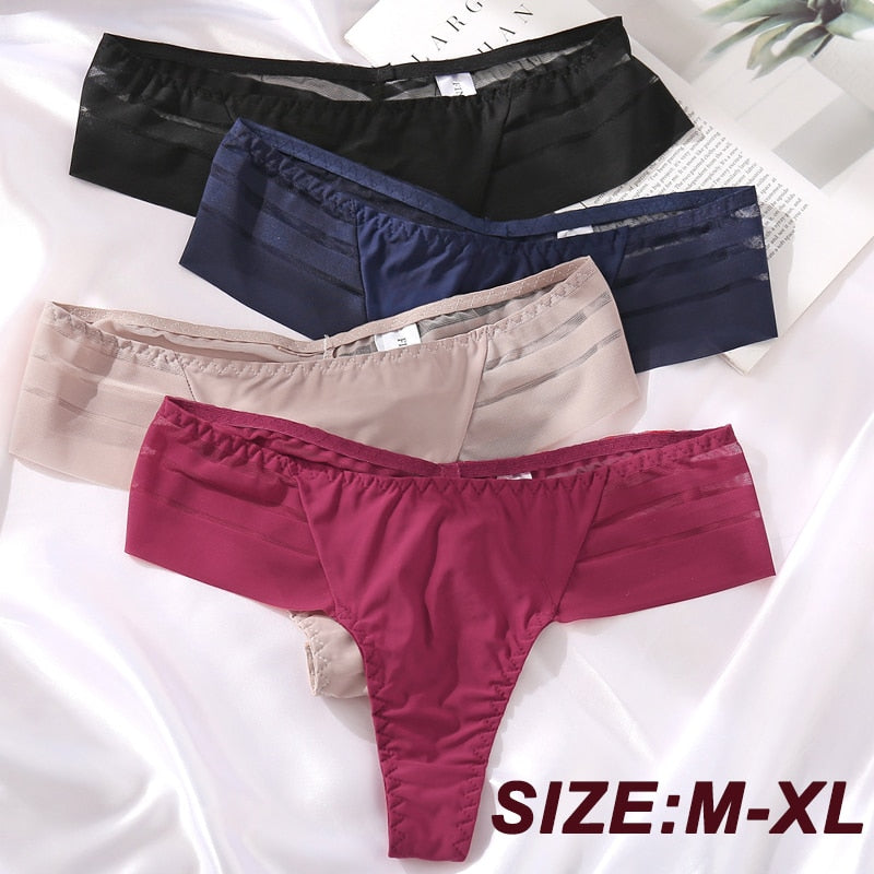 2pcs/set Women's Panties Sexy Perspective Lace Panties Seamless  Ladies Underwear Female Underpants Cotton Crotch Lingerie M-xl   49.99 EZYSELLA SHOP