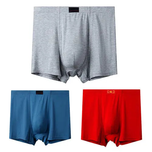 3pcs/Lot Large Size Boxer Men Underwear Cotton Men's Panties XXXLSilver3PCS Underwear 57.06 EZYSELLA SHOP