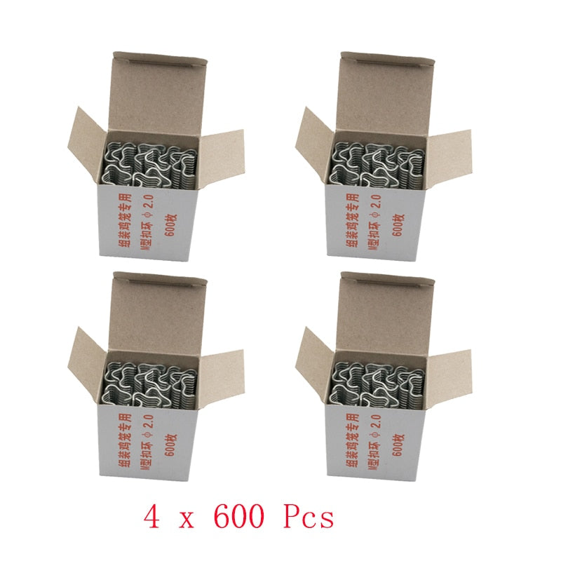 4 * 600PCS M nails Tied to the cage clamp Chicken Rabbit Birdcage Installation pliers Cages installation tools Rabbit staples WhiteM Hardware > Tools > Nailers & Staplers 103.99 EZYSELLA SHOP