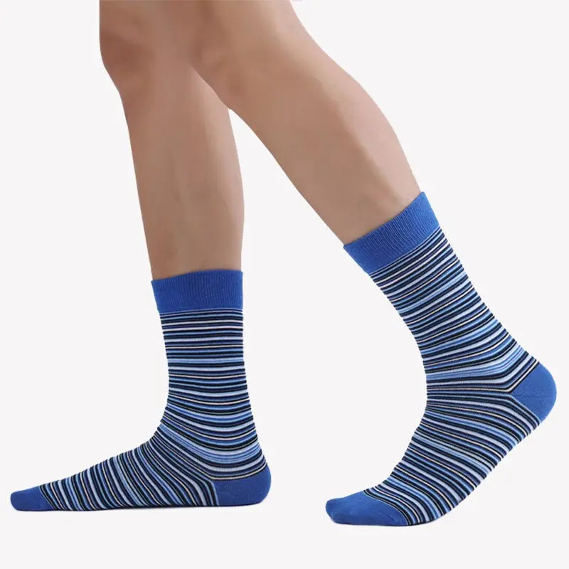 5Pair/lot Striped Men's Socks Large Size Combed Cotton  Breathable  Socks 91.55 EZYSELLA SHOP