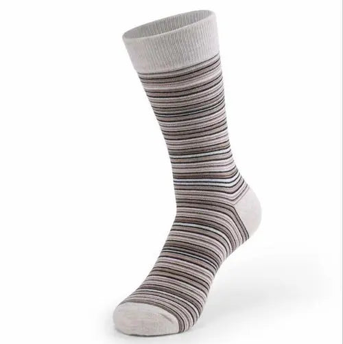 5Pair/lot Striped Men's Socks Large Size Combed Cotton  Breathable 44-46M-LGray Socks 91.55 EZYSELLA SHOP