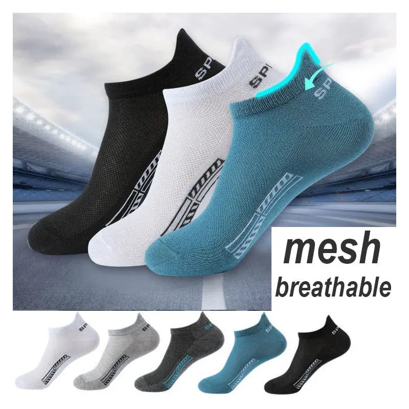 5Pairs/Lot High Quality Men Summer Socks Mesh Breathable Cotton Ankle  Socks 67.97 EZYSELLA SHOP