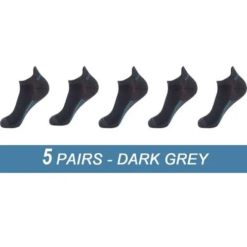 5Pairs/Lot High Quality Men Summer Socks Mesh Breathable Cotton Ankle EU38-45US6-11DarkGrey Socks 67.97 EZYSELLA SHOP