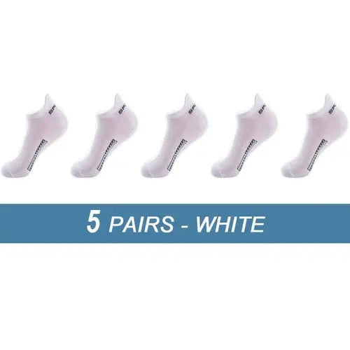 5Pairs/Lot High Quality Men Summer Socks Mesh Breathable Cotton Ankle EU38-45US6-11White Socks 67.97 EZYSELLA SHOP