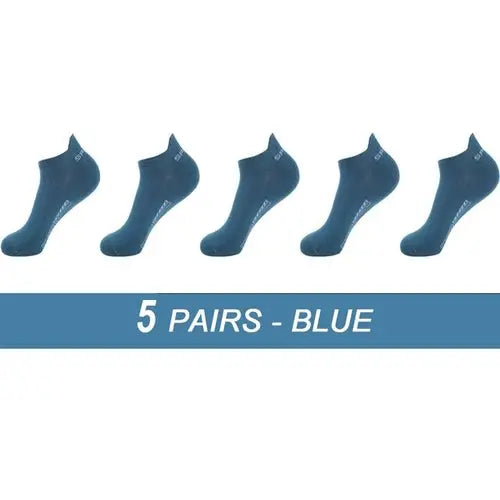 5Pairs/Lot High Quality Men Summer Socks Mesh Breathable Cotton Ankle EU38-45US6-11Blue Socks 67.97 EZYSELLA SHOP