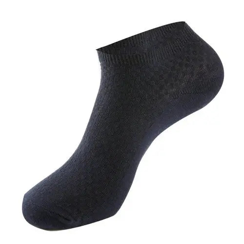 5Pairs/Lot Men's Bamboo Fiber Socks Business Short Breathable Ankle 44-46M-LBlue Socks 52.77 EZYSELLA SHOP