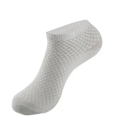 5Pairs/Lot Men's Bamboo Fiber Socks Business Short Breathable Ankle 44-46M-LGray Socks 52.77 EZYSELLA SHOP