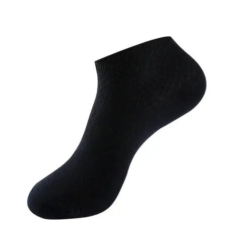 5Pairs/Lot Men's Bamboo Fiber Socks Business Short Breathable Ankle 44-46M-LBlack Socks 52.77 EZYSELLA SHOP