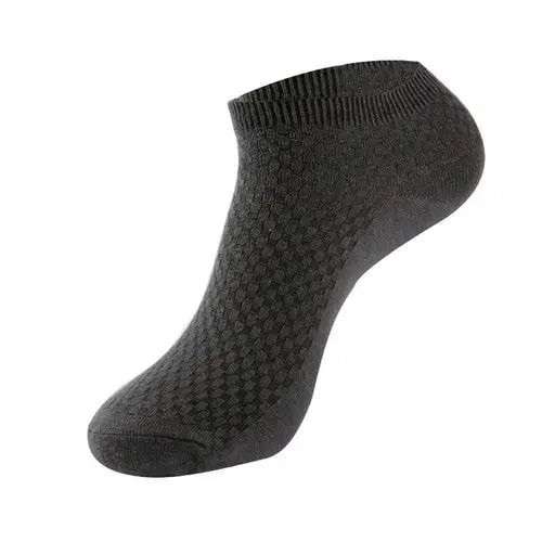 5Pairs/Lot Men's Bamboo Fiber Socks Business Short Breathable Ankle 44-46M-LDarkGrey Socks 52.77 EZYSELLA SHOP