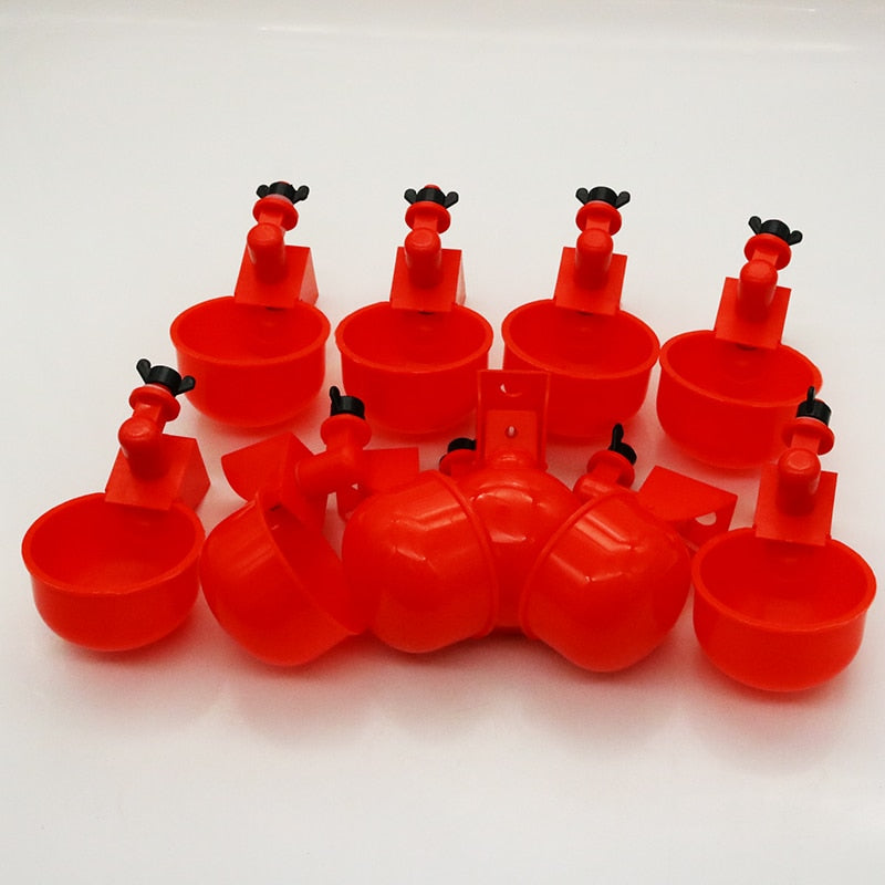 5Pcs Automatic Chicken Water Cup Plastic Drinking Bowl Waterer Kit for Poultry Quail Pigeon Bird Rabbit Cage Poultry Drinker Cup  Business & Industrial > Agriculture > Animal Husbandry > Livestock Feeders & Waterers 34.25 EZYSELLA SHOP