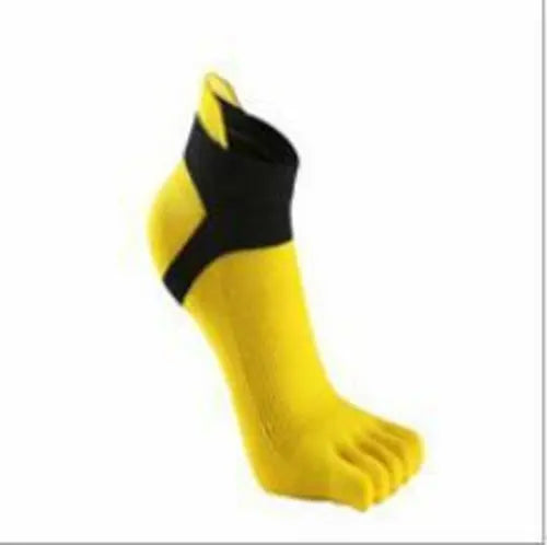 5pairs / Lot Summer Men Socks Cotton Five-finger Male Short Socks High yellow Socks 64.26 EZYSELLA SHOP