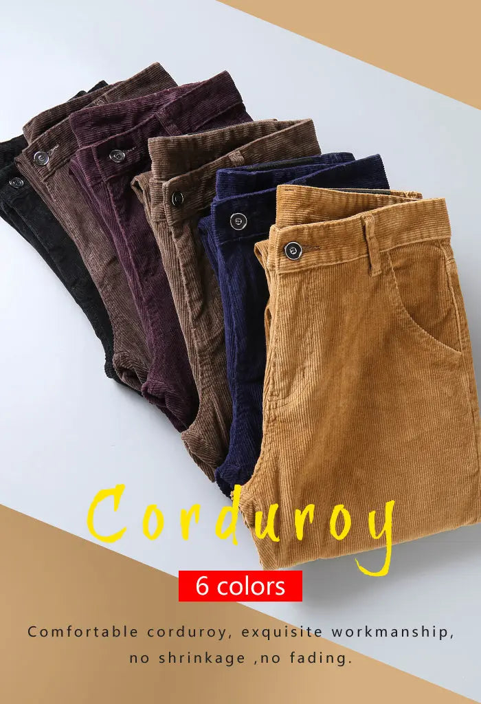 6 Color Men's Thick Corduroy Casual Pants 2023 Winter New Style  Apparel & Accessories > Clothing > Pants 53.98 EZYSELLA SHOP