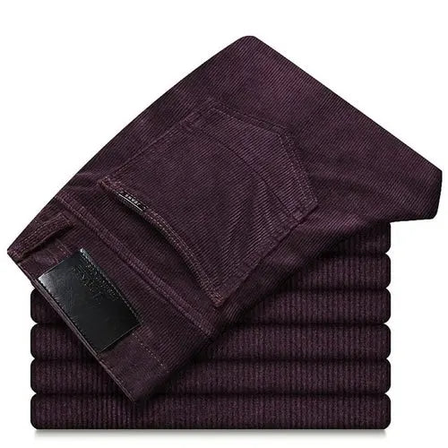 6 Color Men's Thick Corduroy Casual Pants 2023 Winter New Style 40Winered Apparel & Accessories > Clothing > Pants 53.98 EZYSELLA SHOP
