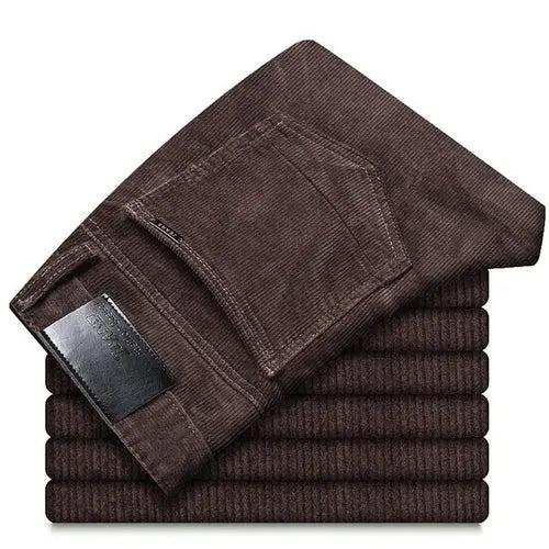 6 Color Men's Thick Corduroy Casual Pants 2023 Winter New Style 40Brown Apparel & Accessories > Clothing > Pants 53.98 EZYSELLA SHOP
