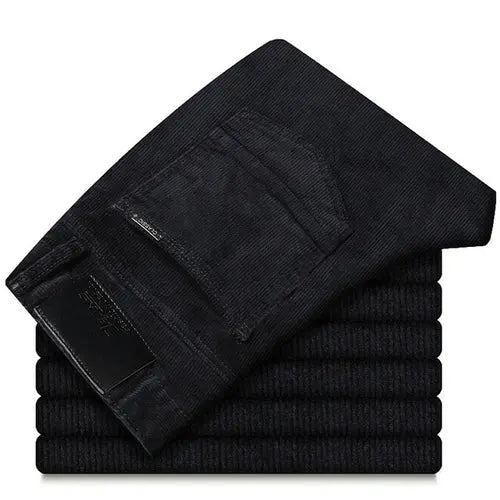 6 Color Men's Thick Corduroy Casual Pants 2023 Winter New Style 40Black Apparel & Accessories > Clothing > Pants 53.98 EZYSELLA SHOP
