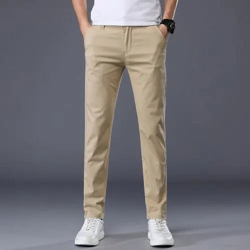 7 Colors Men's Classic Solid Color Casual Pants New Autumn Business 38Khaki Pants 65.95 EZYSELLA SHOP