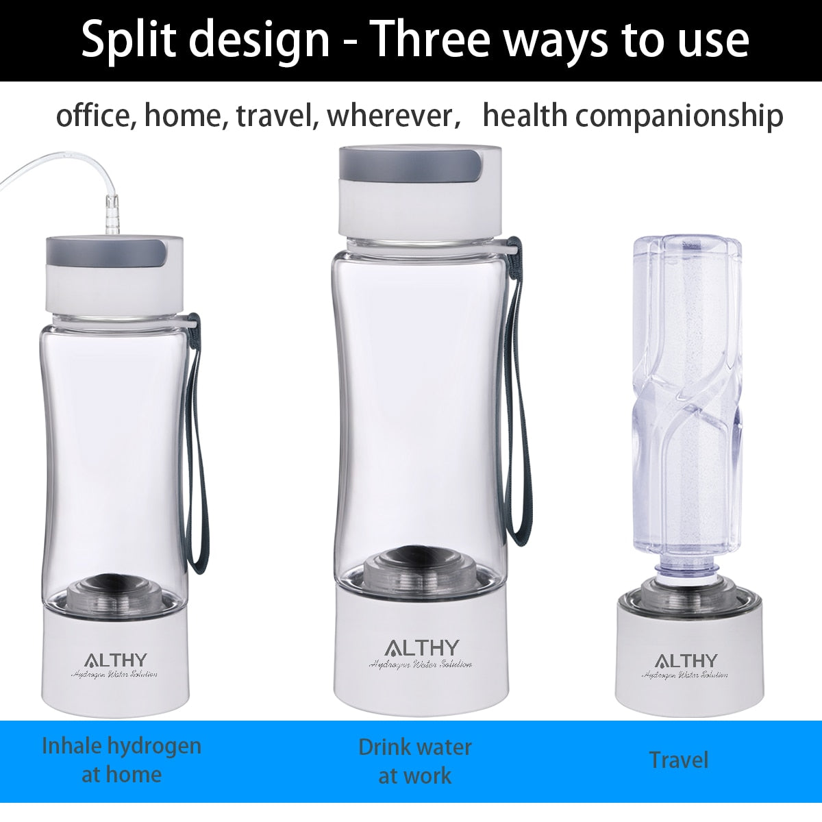 ALTHY Hydrogen Rich Water Generator Bottle Cup - DuPont SPE PEM Dual Chamber Maker lonizer - H2 Inhalation device  Hardware > Plumbing > Water Dispensing & Filtration 179.99 EZYSELLA SHOP