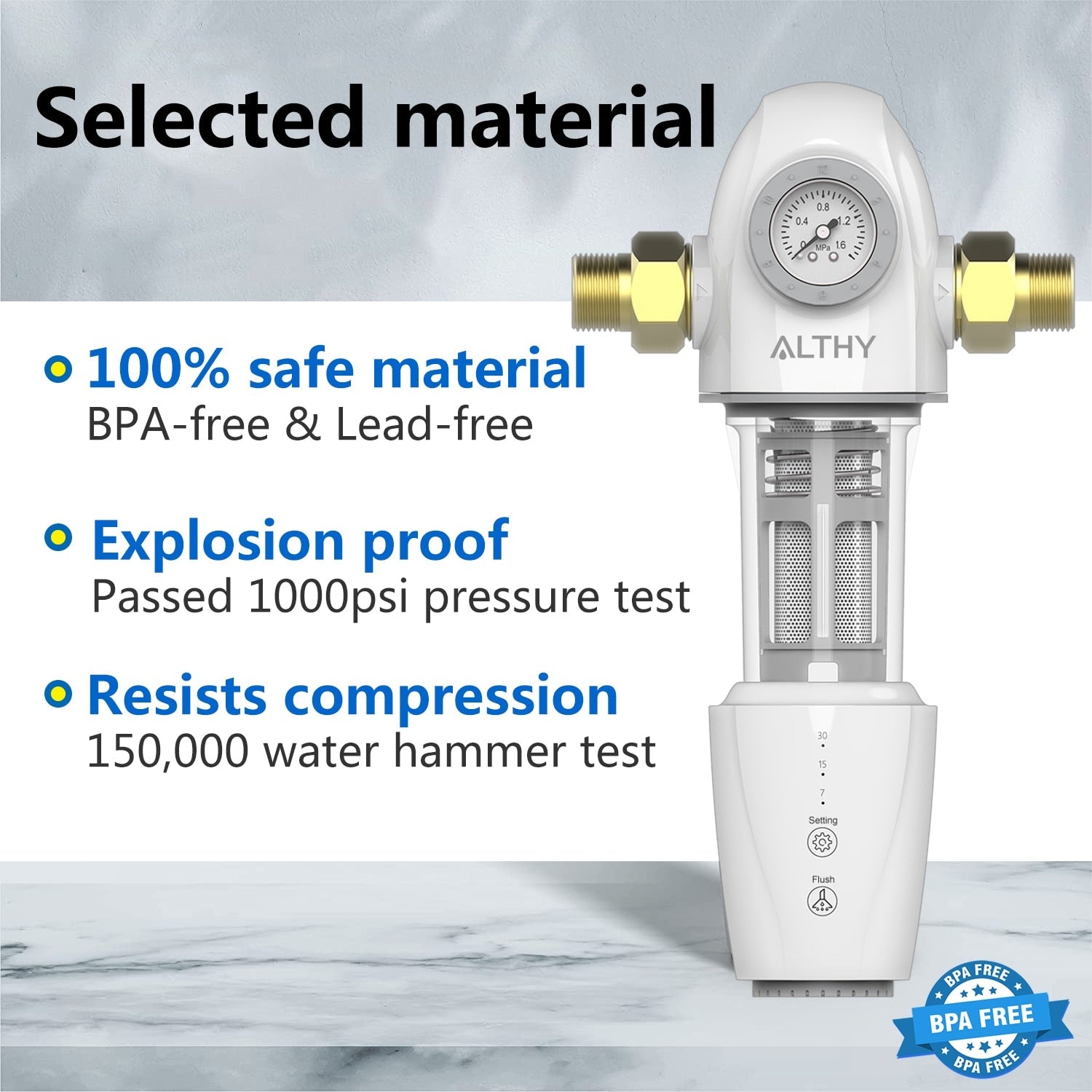 ALTHY PRE-AUTO2 Automatic Flushing Backwash Prefilter Spin Down Sediment Water Filter Central Whole House Purifier System  Hardware > Plumbing > Water Dispensing & Filtration 338.99 EZYSELLA SHOP