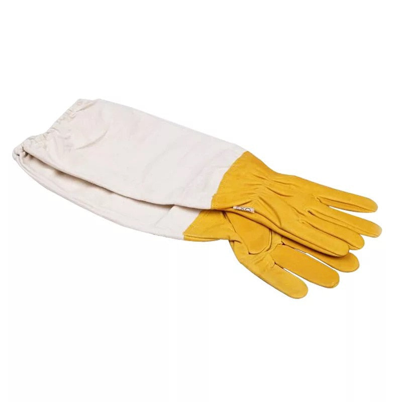 Anti Bee Gloves Beekeeping Protective Goatskin Gloves Long Sleeves Ventilated Professional Apiculture Beekeeper Clothing  Business & Industrial > Agriculture 33.60 EZYSELLA SHOP