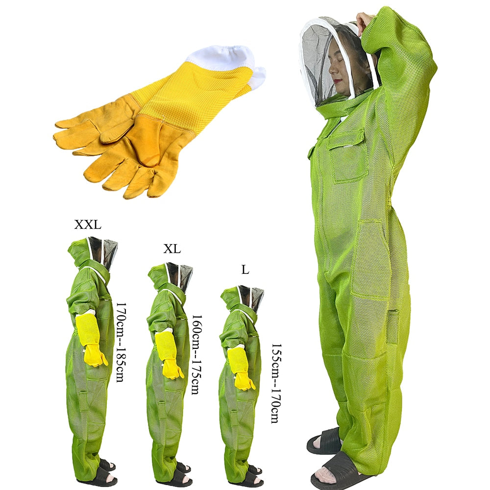 Beekeeper 3D Breathable Cloth Protection Long Sleeve Coverall Gloves Suit  Extra Large Size Beekeeping Bee Farm Tools Supplies  Business & Industrial > Agriculture 99.99 EZYSELLA SHOP