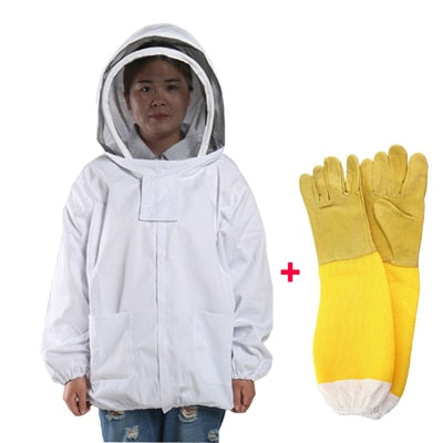 Beekeeping Clothing Veil Hood Gloves Hat Cloth Jacket Protective beekeeping suit beekeepers bee suit equipment WhiteXL Business & Industrial > Agriculture 93.99 EZYSELLA SHOP