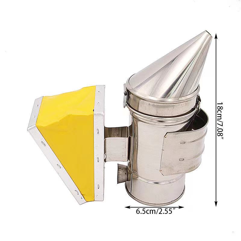 Beekeeping Smoker Stainless Steel Equipment Hive Box Tool Supplies For Beehive Bee Manual Smoke Maker With Hanging Hook Tools LightGreyM Business & Industrial > Agriculture 71.99 EZYSELLA SHOP