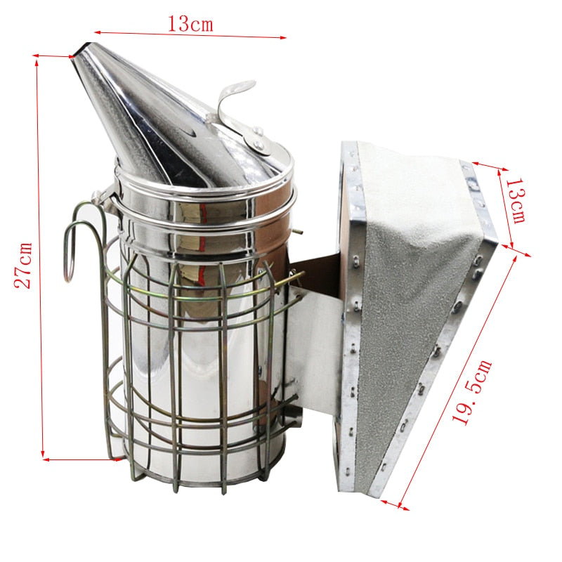 Beekeeping Smoker Stainless Steel Equipment Hive Box Tool Supplies For Beehive Bee Manual Smoke Maker With Hanging Hook Tools YellowM Business & Industrial > Agriculture 83.99 EZYSELLA SHOP